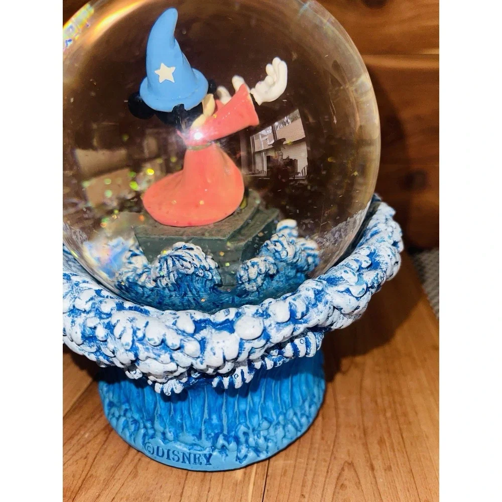 VTG Disney Fantasia Musical Snow Globe Sorcerer's Apprentice Mickey Mouse Waves